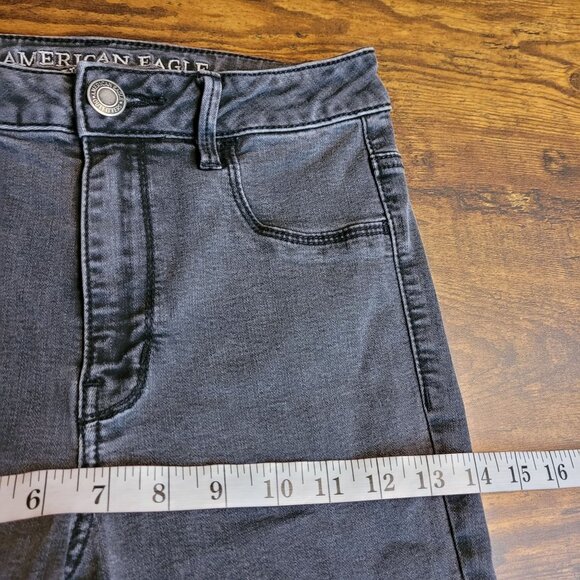 American Eagle Jeans 4 XL Jegging Sky High Super Stretch Black Wash Denim - Picture 7 of 11